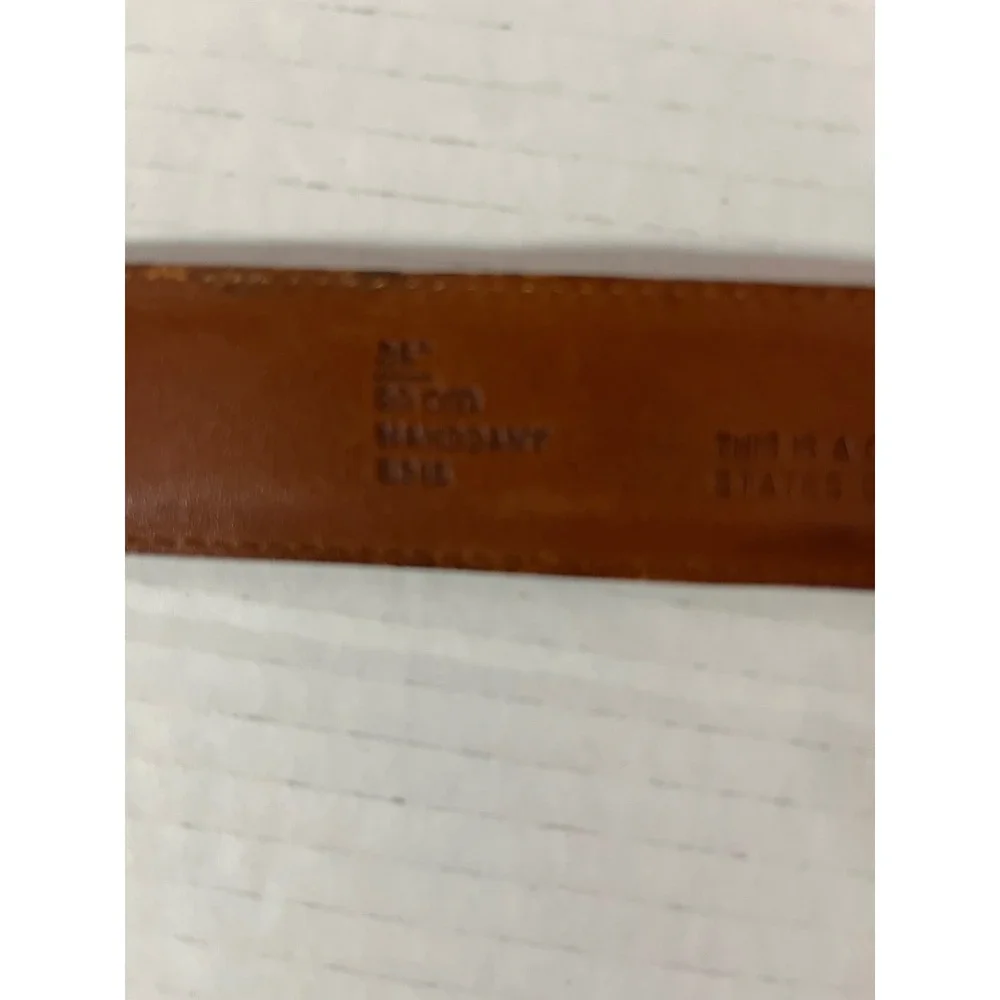 Coach Leather Belt Mens 34 Mahogany Brown‎ Fair Distressed Vintage Brass Buckle